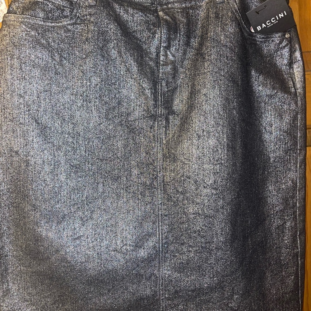 Baccini silver and black Pencil Skirt Knee-Length Casual